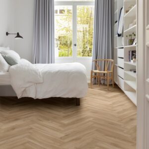 Sierra Oak 58847 | Moduleo LayRed Herringbone | Bedroom
