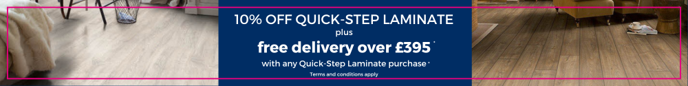 10% Off Quickstep laminate banner