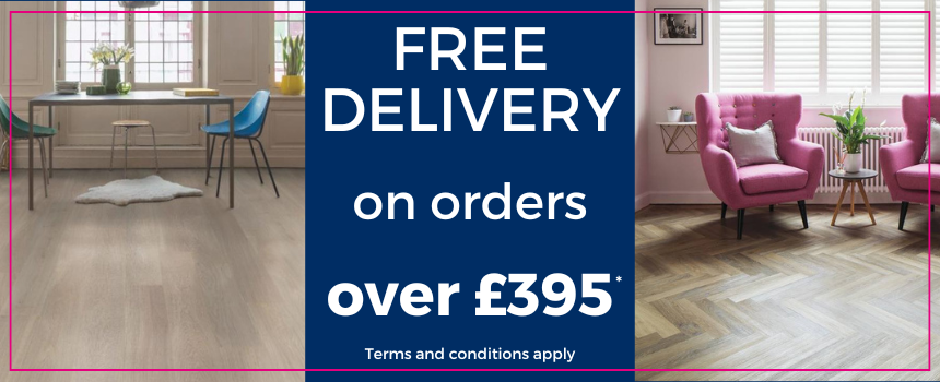 Free delivery on orders over £395 banner