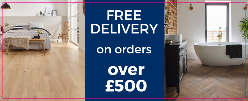 Free delivery over £500 banner