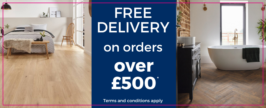 Free Delivery Over £500 banner
